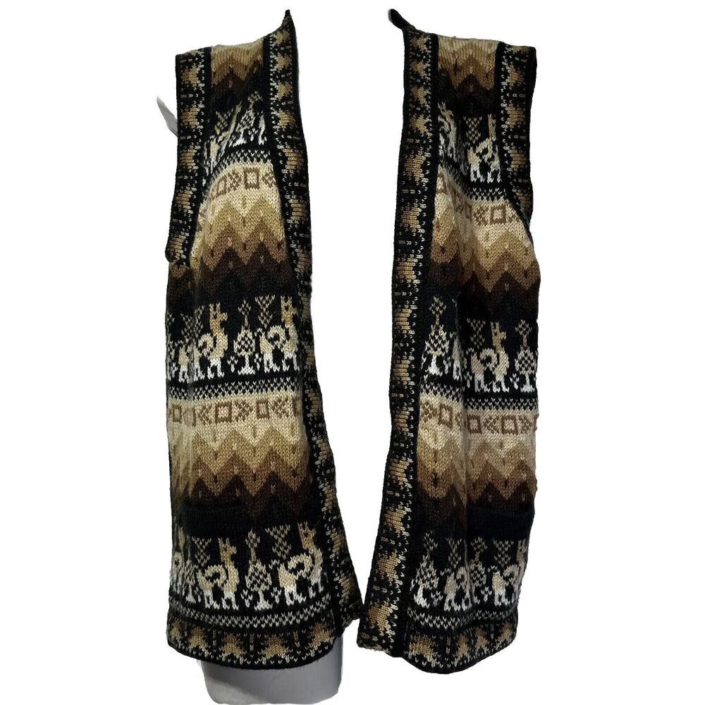 Vintage Alpaca Wool Vest Llama Vest